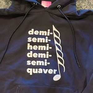 Musical note hoodie sweatshirt